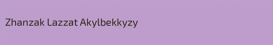 Zhanzak Lazzat Akylbekkyzy